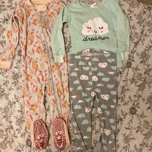 Girls Pajamas Burt’s Bees Clouds